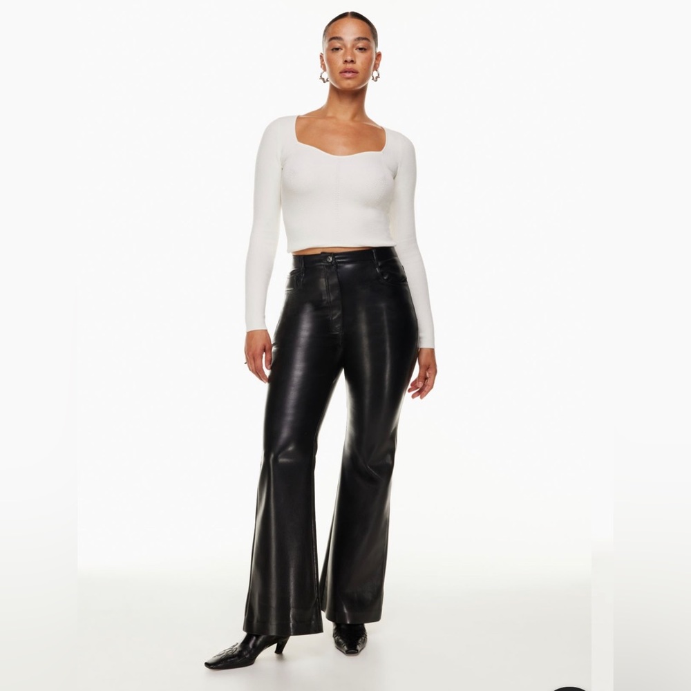 NWT Aritzia Melina leather Flare Pants